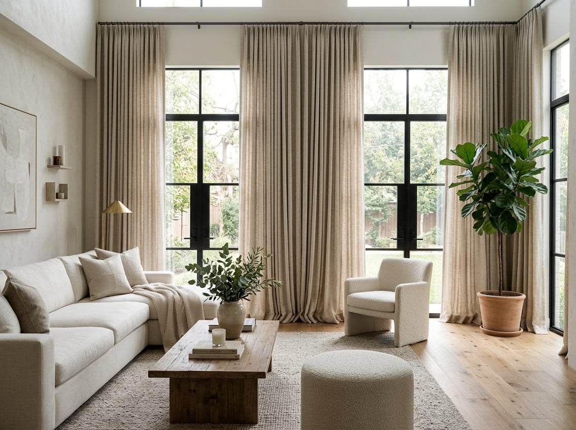 Guide til lange gardiner efter mål i hjemmet